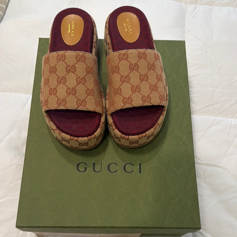 Authentic Gucci Platform Slides